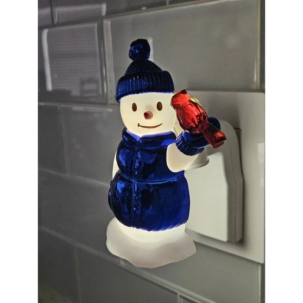 Bath & Body Works Snowman with Blue Puffer Jacket Wallflowers Fragrance Plug